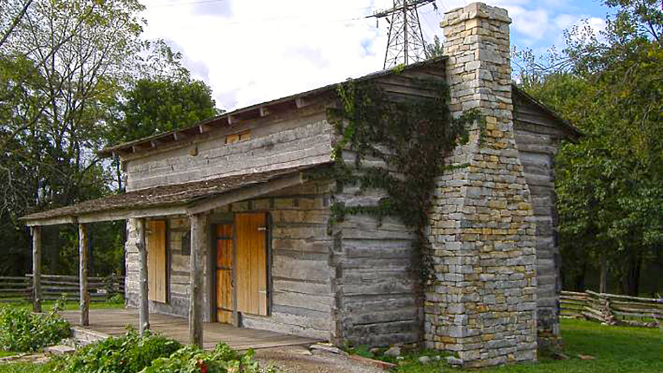 George Rogers Clark cabin along the Ohio River, Clarkstown