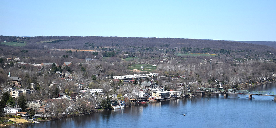 A view of New Hope, PA from Goat Hill Overlook Lambertville, NJ