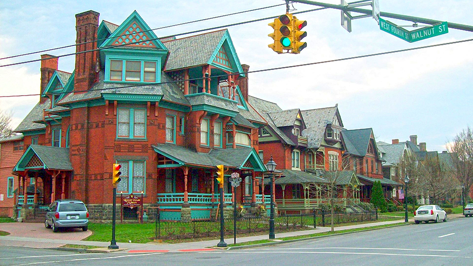 Homes in the millionaires row historic district