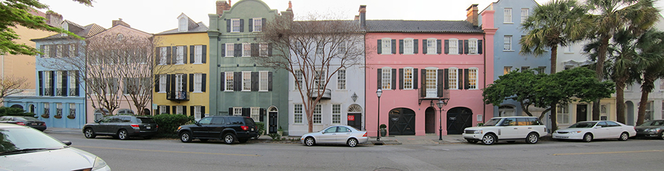 rainbow row, Charleston, SC