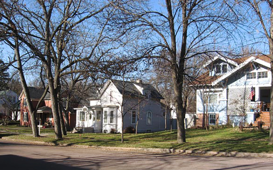 Homes in the Dell Rapids Residential Historic District